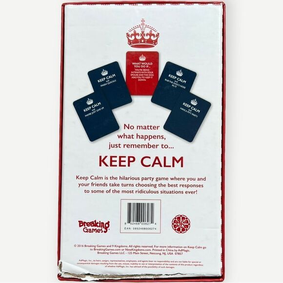 Breaking Games Keep Calm and Game On Card Game For Adults Party Game. NEW. - Picture 4 of 8